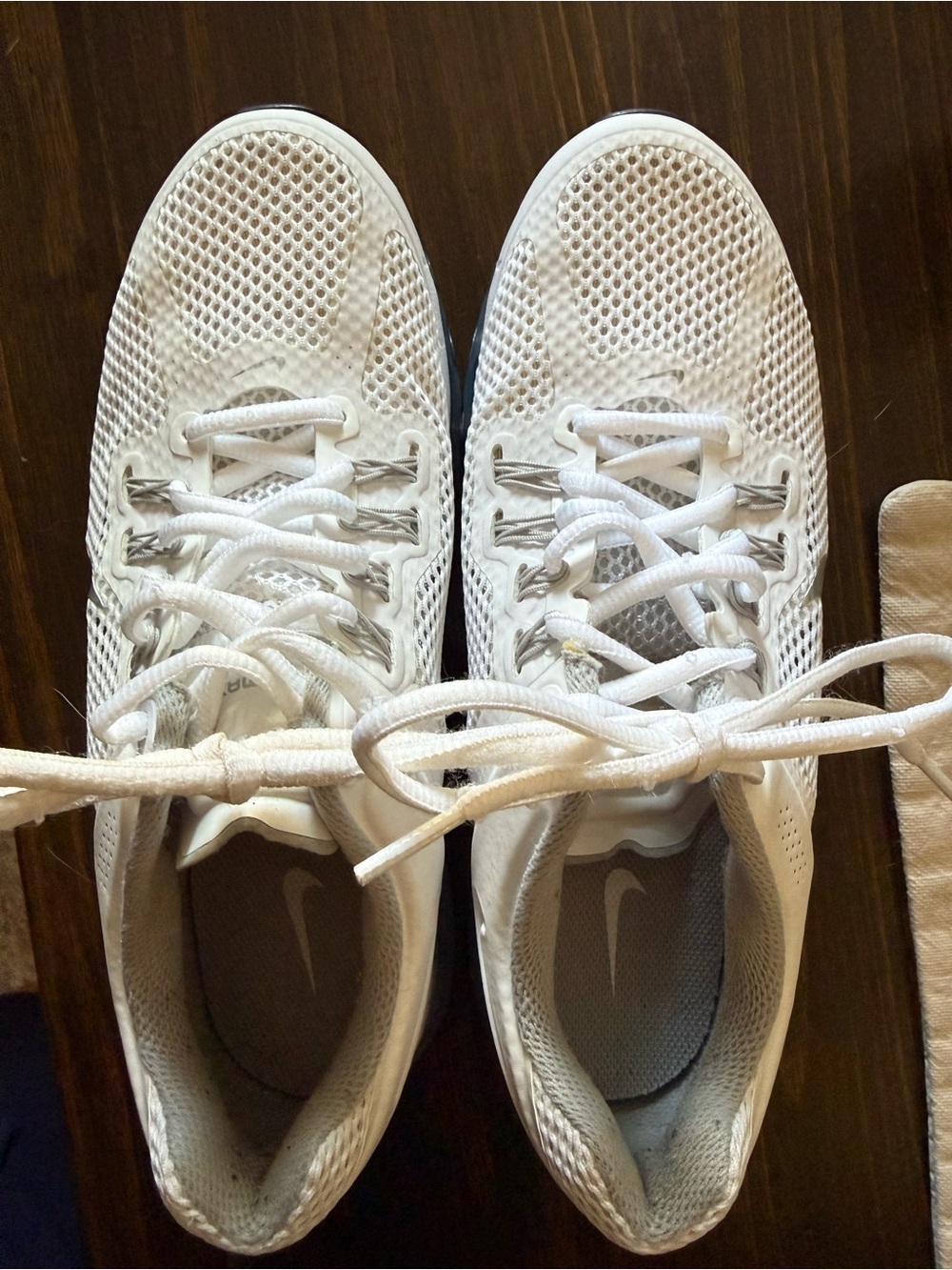 Nike White Mesh Training Sneakers